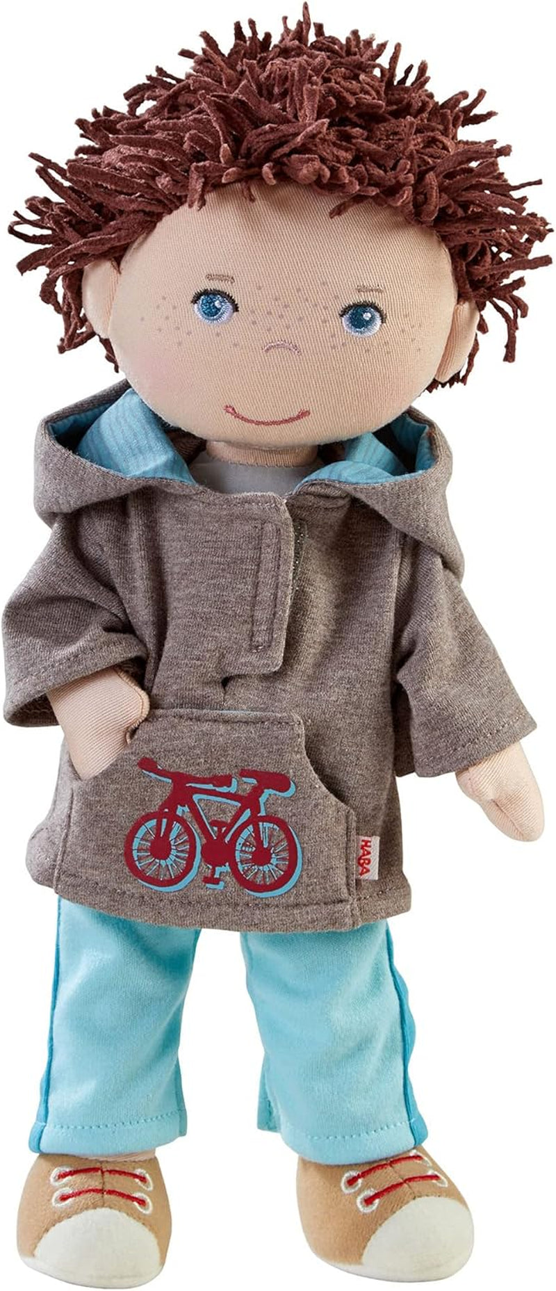 HABA Poupée Lian - Poupée en tissu doux 30 cm, idéale pour les bébés et les tout-petits, lavable et facile à habiller et à déshabiller, à partir de 18 mois - 1302109001