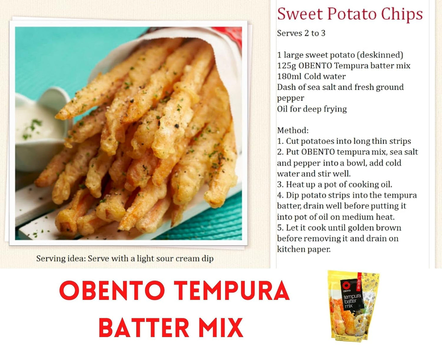 Mélange de pâte Tempura Tempura Back-Frittiermischung, 500 grammes de mélange pour la pâtisserie et la cuisine Naty Shop