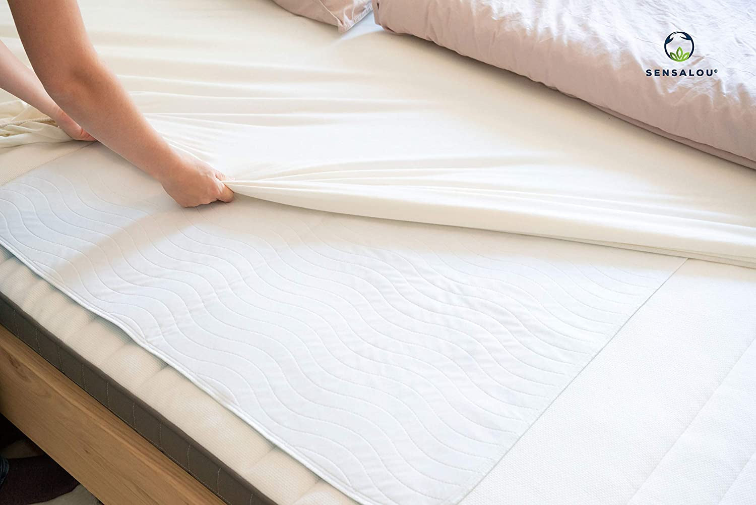 Matelas d'incontinence Sensalou 90x160 cm Matelas d'incontinence imperméable lavable respirant