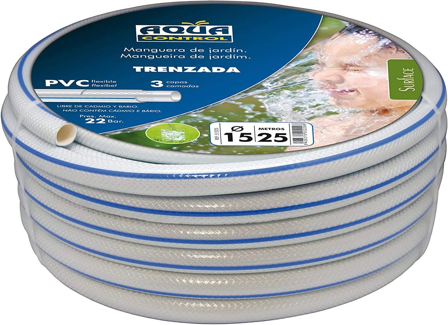 51525 – Tuyau d'arrosage, 15 x 25 m, blanc