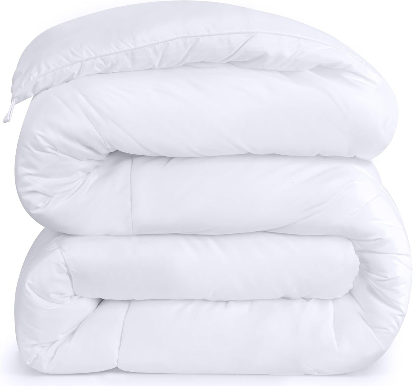 Housse de couette en duvet Utopia (Blanc, Queen) - Pour toutes les saisons - Remplissage de fibres de peluche siliconées - Courtepointes et courtepointes cousues en boîte Naty Shop