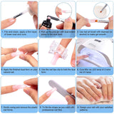 Ensemble de 120 formes d'ongles, extensions d'ongles, formes d'ongles en gel, ensemble de formes d'ongles avec brosse à double tête et lime à ongles avec clips, pour ongles en gel