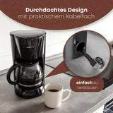 Machine à expresso Clatronic® | Machine à expresso automatique pour 12-14 tasses (environ 1,5 litre) | Machine à expresso avec filtre et système anti-goutte | 900W | Expresso KA 3473 Noir