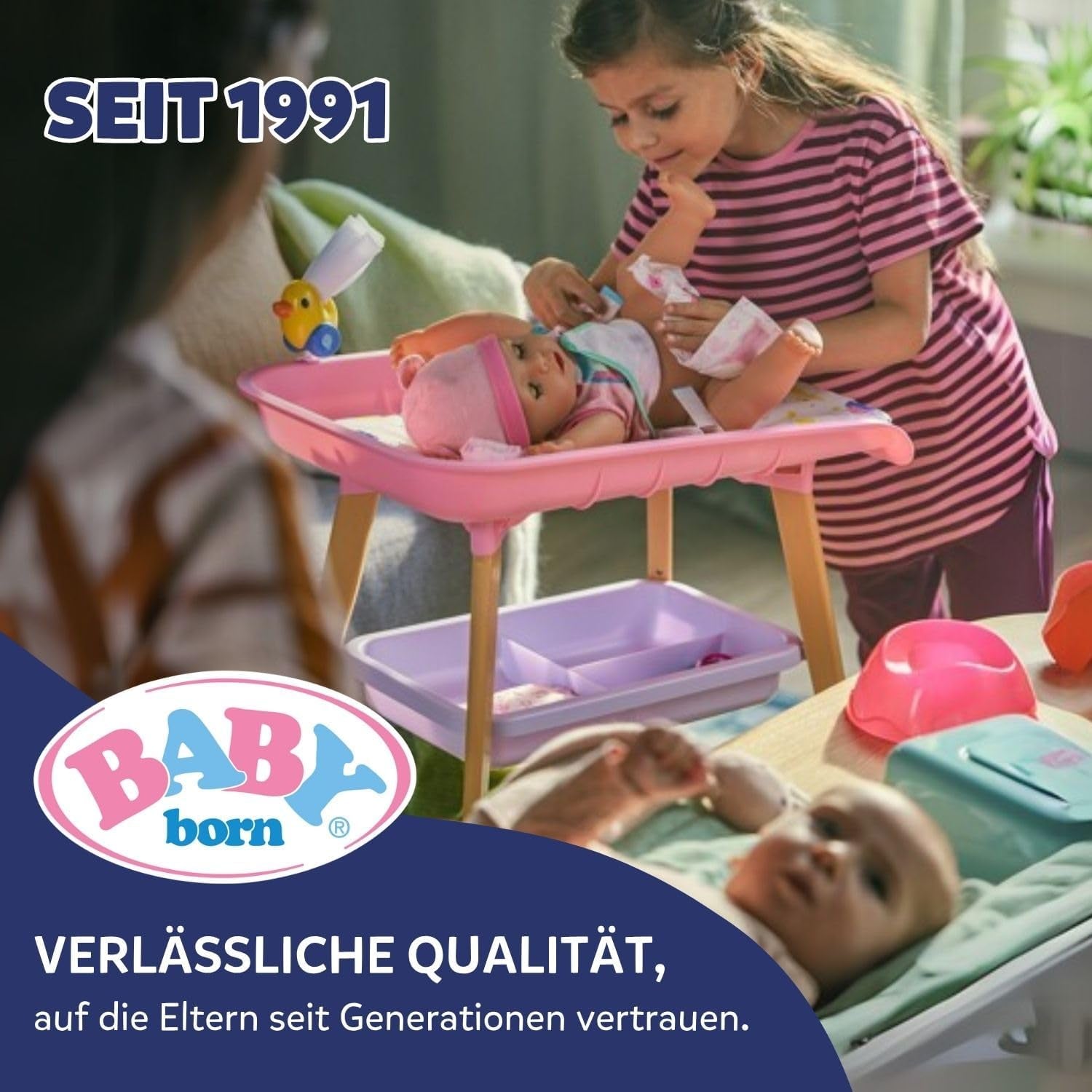 BABY Born My First Swimmer Girl - Poupée 30 cm - Poupée de bain avec mécanisme pivotant, étanche - Fonctionne sans piles - Convient aux enfants de 1 an et plus