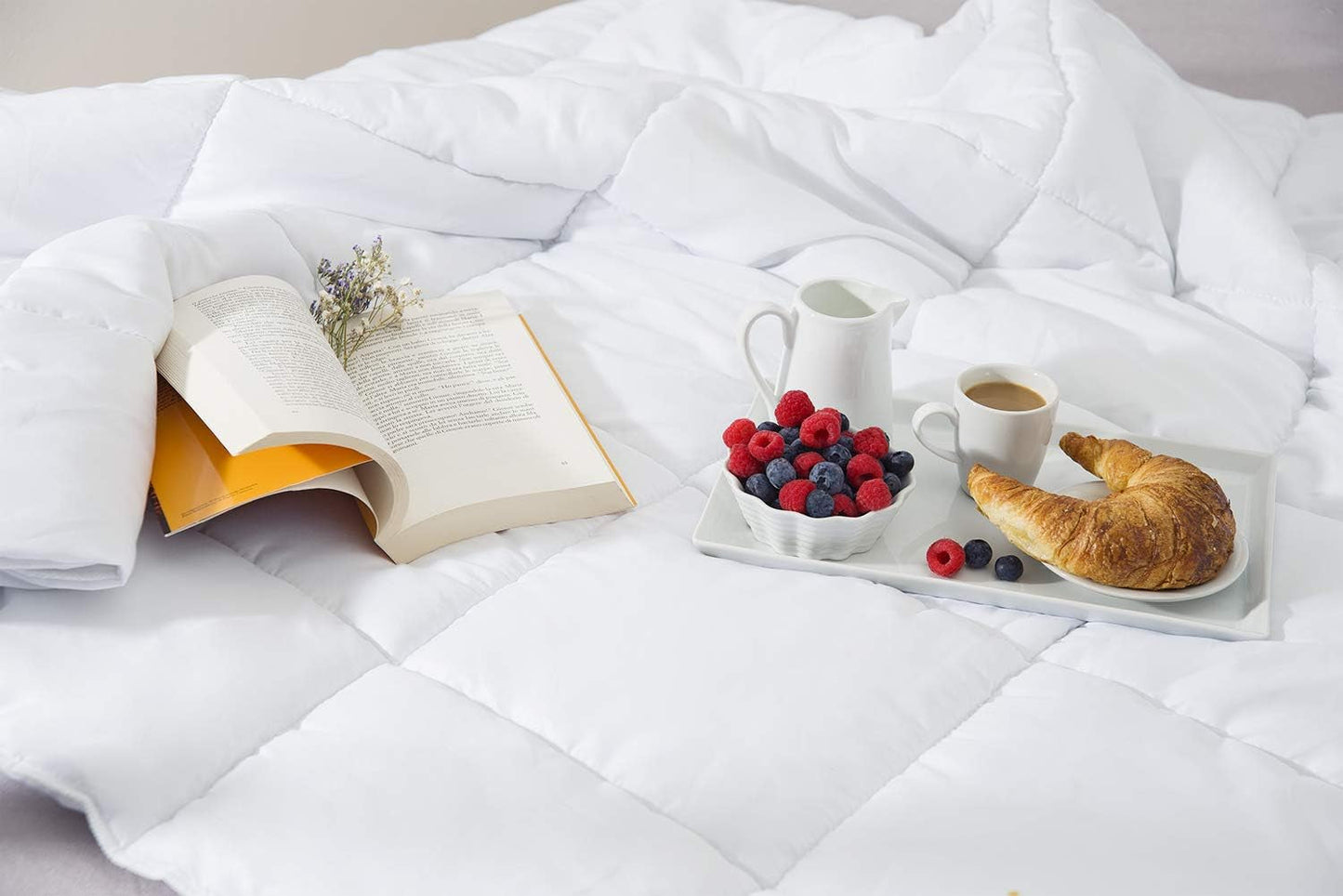 Couette 200X200 Cm Couette été Couette Oekotex 100 microfibre lavable blanc Couettes et couettes Naty Shop