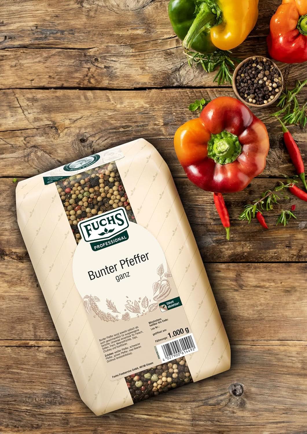 Poivre entier coloré Fuchs, 1 Kg Condimente Naty Shop