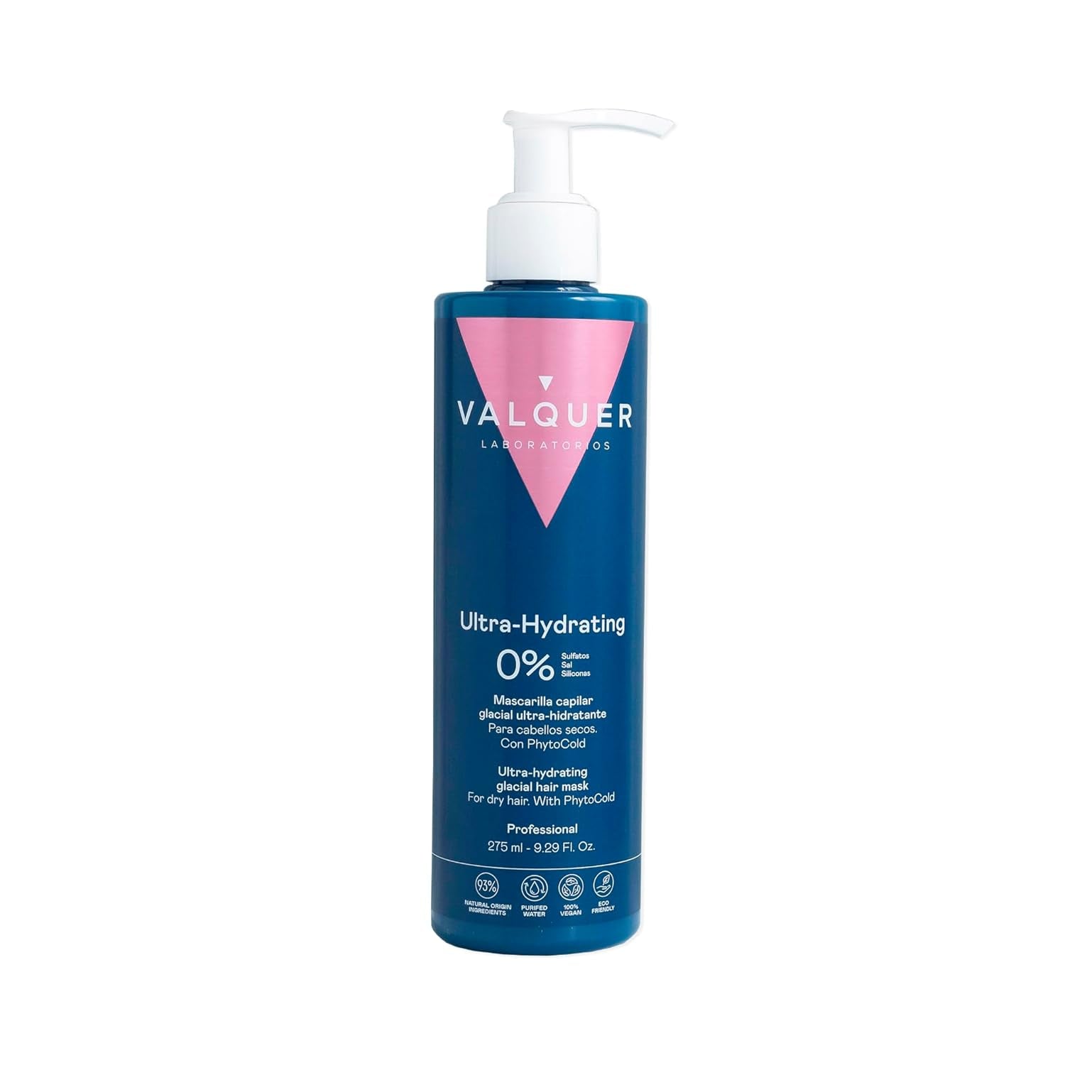Valquer Profesional Ice Hair Mask - Masque capillaire ultra-hydratant sans sulfates, sels et silicones Naty Shop Hair Mask 300 Ml (1 pack)