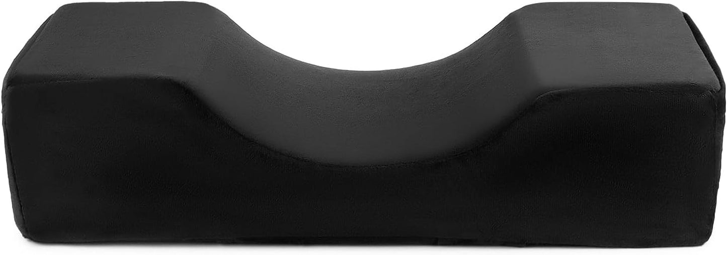 QWORK® Oreiller à cils, oreiller de maquillage de beauté en forme de U, oreiller ergonomique pour allonger les cils, oreiller à cils en mousse à mémoire de forme pour salon de beauté à usage domestique (noir) Oreillers orthopédiques cervicaux Naty Shop Titre par défaut