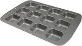 CSB106 Quadratische Antihaftbeschichtete Backform Mit 12 Minilöchern Aus Karbonstahl, Edelstahl, Argent, 37,3 X 26,1 X 3,1 cm Moules et plaques pour la pâtisserie Naty Shop