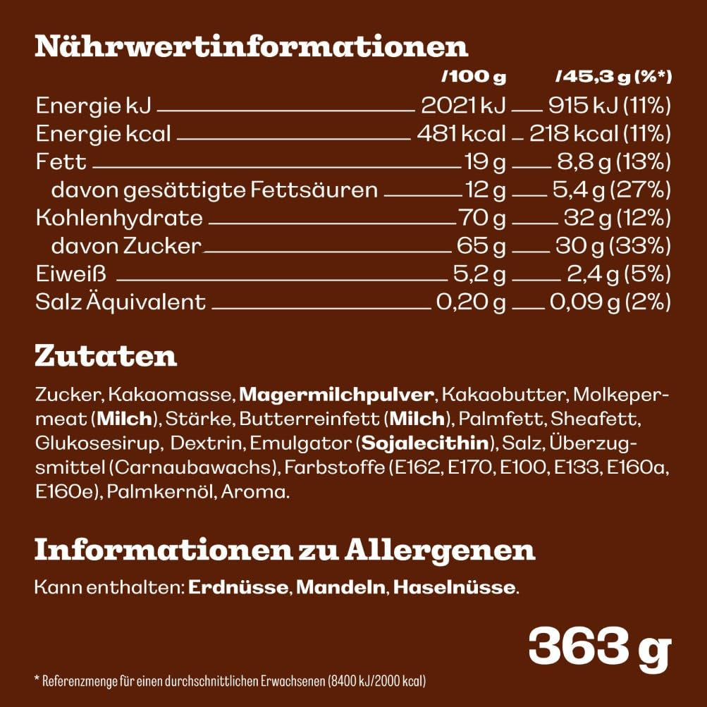CONTENU : Sachet de 363g de chocolat M&M'S, la meilleure qualité grâce aux ingrédients sélectionnés