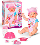 BABY Born Emma - poupée 43 cm - 10 fonctions dont accessoires et matelas - Fonctionne entièrement sans piles - Convient aux enfants à partir de 3 ans
