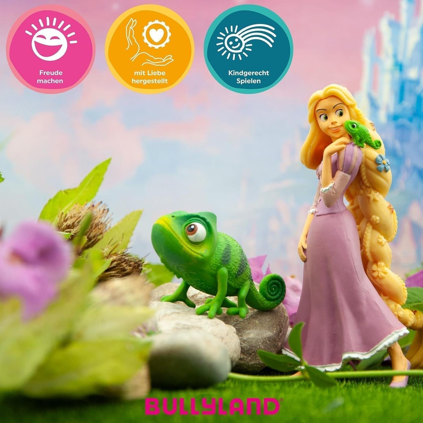 Bullyland 12424 - Figurine fleur Raiponce de Walt Disney Raiponceˆ' Nouvellement peinte, env. 10,6 cm, fidèle aux détails, idéal comme petit cadeau pour les enfants de plus de 3 ans, figurines Naty Shop grains