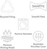 Couette respirante, 13,5 Tog, hiver, refroidissement et évacuation de l'humidité, contrôle de la température, lavable en machine, légère et hypoallergénique, lit simple Naty Shop Couettes et couettes
