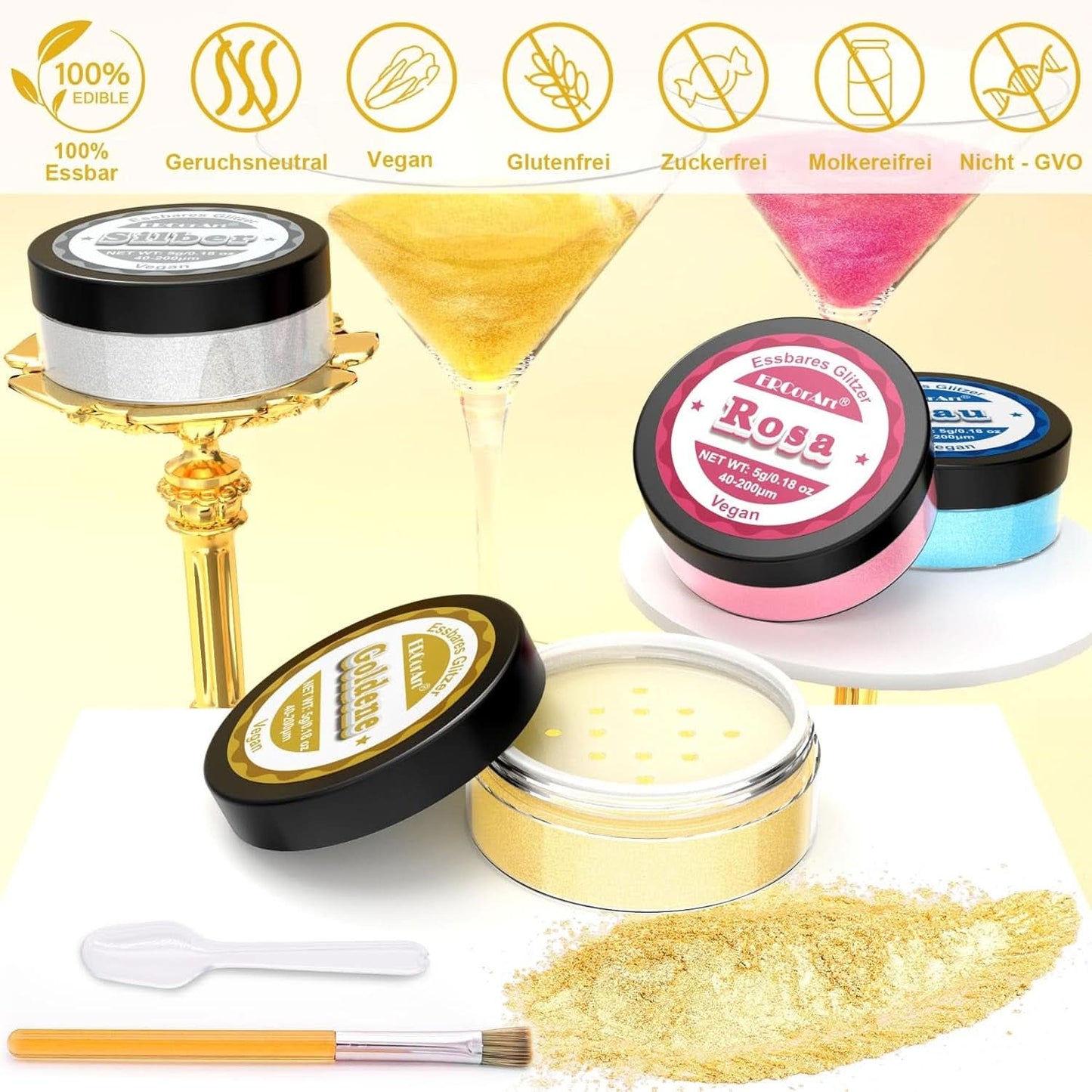 Paillettes comestibles, 5 grammes Glitter Nati Shop