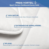 Couette exclusive, poil de chameau, blanc, 200 X 200 Cm Couettes et quilts Naty Shop