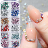 2000Pcs Bunte Strasssteine ​​​​Nägel Glitzersteine ​​​​Nagel Charms Nailart Edelsteine ​​​​Nagel Steine ​​​​Glitzer Steine ​​​​Nagel Charms Nägel Zubehör Kristalle Diamant Nageldesign Strass Nail Art Strass Nail Gems
