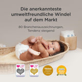 Kit & Kin Premium Eco Couches, taille 4 (9-16 kg), 132 couches, à base de plantes et hypoallergéniques, protection fiable contre les fuites, végétaliennes et sans cruauté envers les animaux