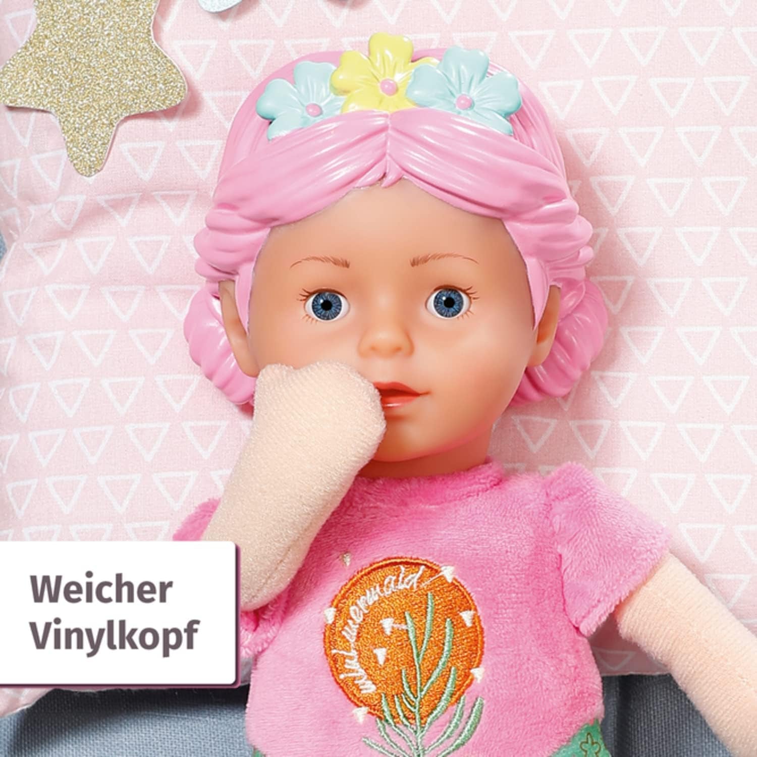 BABY born Sirène pour bébés, poupée douce lavable, poupée sirène avec tête en vinyle souple, 33 cm de haut, 832288 Zapf Creation