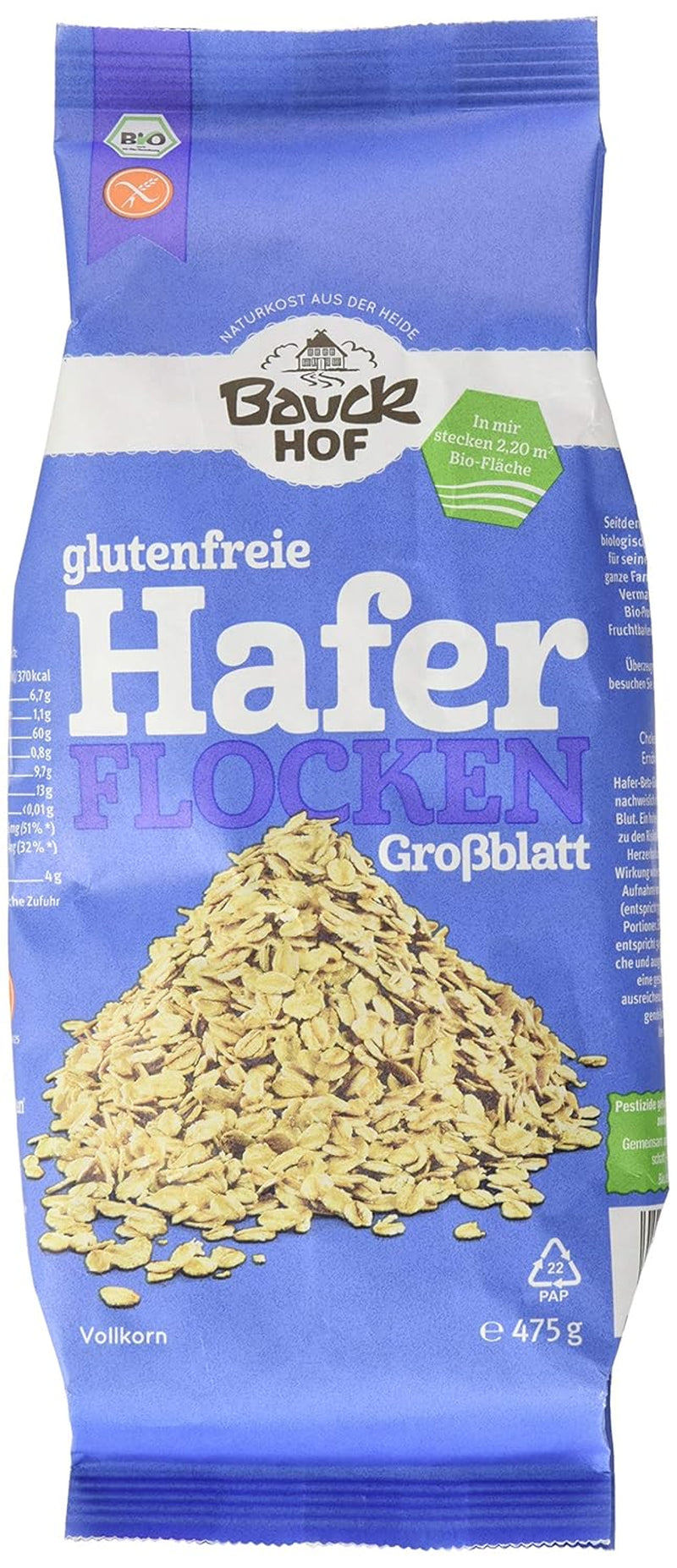 Flocons d'avoine Hof bio, 475 g
