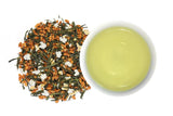 Thé vert japonais Genmaicha avec riz rôti, 50 % Kagoshima Sencha, thé vert en vrac de qualité supérieure, mélange traditionnel, sans arômes ajoutés, 100 g | Wondertea Thé vert japonais Genmaicha