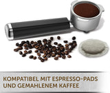 Expresso Breville Prima Latte II | Machine à latté et cappuccino | Pompe professionnelle avec 15 bars et mousseur à lait | Argent [VCF108X]