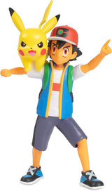 Prêt pour le combat Pokémon ! Ensemble de figurines 6 pièces - 11,4 cm Ash & Launching Pikachu, 5,1 cm Charmander, Rowlet, Tiplup, Zorua - Licence officielle - Cadeau de Pâques pour enfants, garçons et filles Figurines Naty Shop