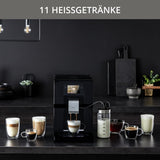 Machine à expresso entièrement automatique Krups Intuition Preference avec fonctionnement semblable à celui d'un smartphone, écran tactile couleur 3,5", technologie Smart Slide, système d'éclairage intuitif, 11 boissons, réservoir à lait, EA873810