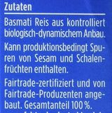 Riz Basmati bio Davert en sachets cuisson, 2 sachets, 250g