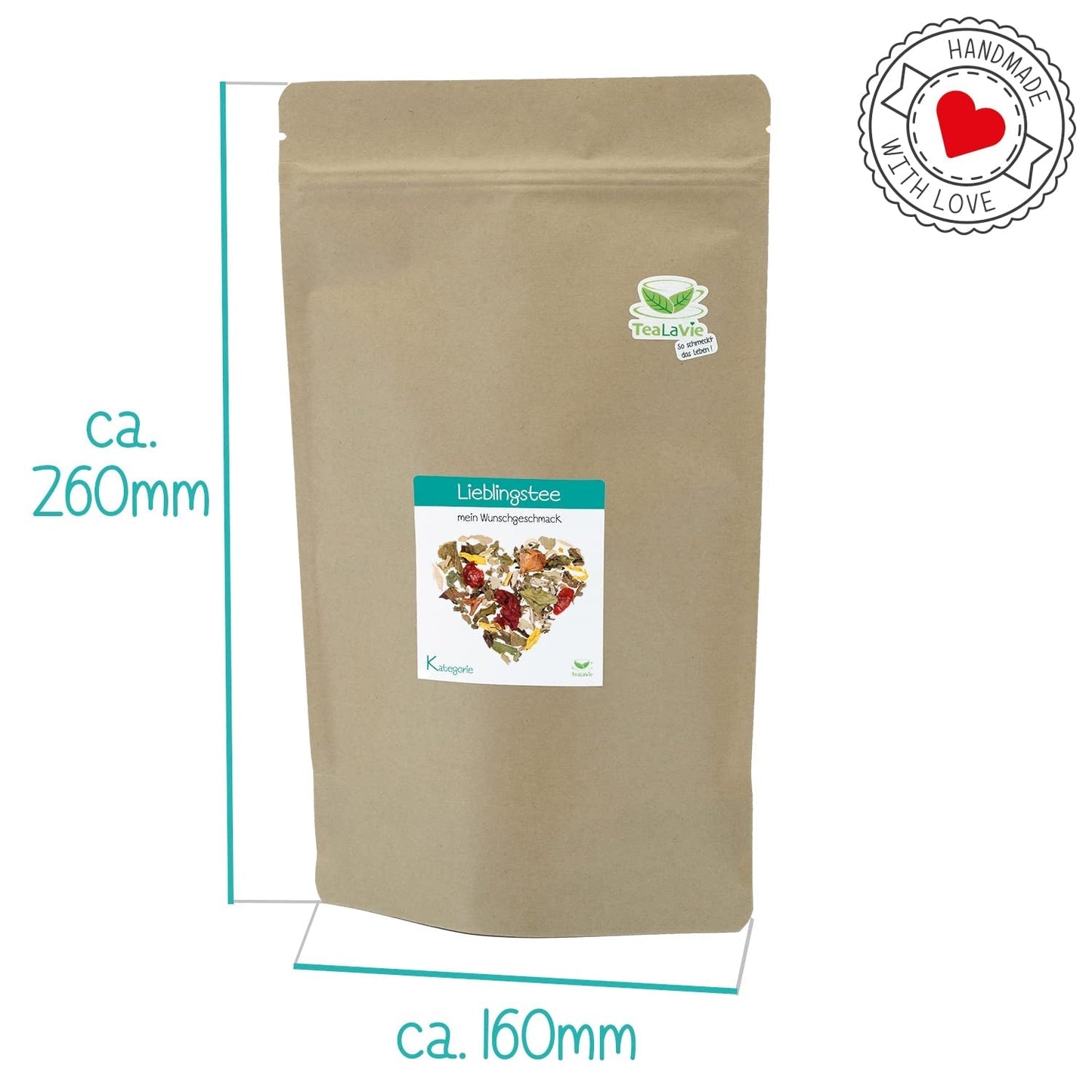 Tealavie - Thé pour enfants sans sucre - Fraises des bois et rhubarbe (200 g) Tealavie Fruit - Thé aux fruits en vrac