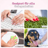 30pcs Faux Ongles Français - Colle sur Ongles Artificiels - Ongles en Gel Doux pour Femme - Ongles Adhésifs Acryliques Manucure Carrée (Rose Français)