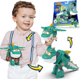 Super Wings 5" Transforming Characters 2-Pack Transforming Supercharged Jett + Tino Transformer Toy pour garçons et filles à partir de 3 ans Figurines d'action rouges Naty Shop Tino