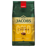 Jacobs Kaffeebohnen Café Crema Gold, vollmundig & fruchtig, préparé à Brême, Intensité 5/10, Kaffee ganze Bohnen, 1 kg