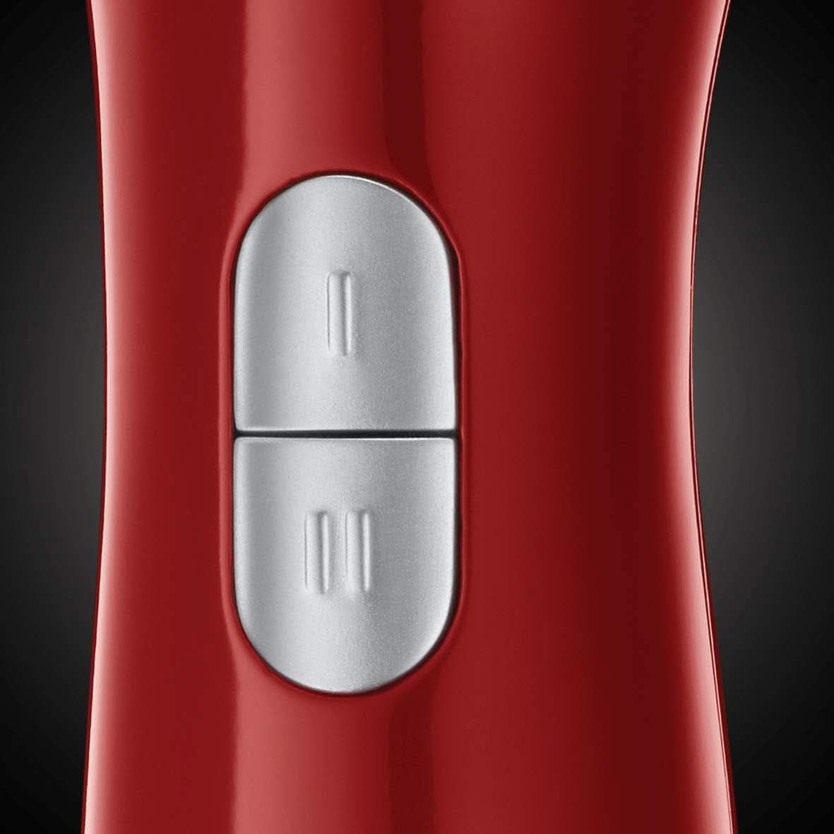 Russell Hobbs Stabmixer [3-In-1: Pürierstab/Zerkleinerer, Mixer- & Schneebesenaufsatz] Desire Rot (sans BPA & Spülmaschinenfestes Zubehör, Für Smoothie, Suppen Saucen, Yaourt Babynahrung) 24700-56 Kitchen Naty Shop