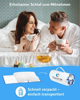Oreiller pour dormir sur le côté GIANFAR | Oreiller orthopédique de soutien du cou | Mousse à mémoire de forme ultra fraîche contre les maux de gorge et les migraines | Couverture thermorégulatrice | Oreiller pour dormir sur le côté avec colonne cervicale 55X40X12/10 cm Oreillers orthopédiques cervicaux Naty Shop