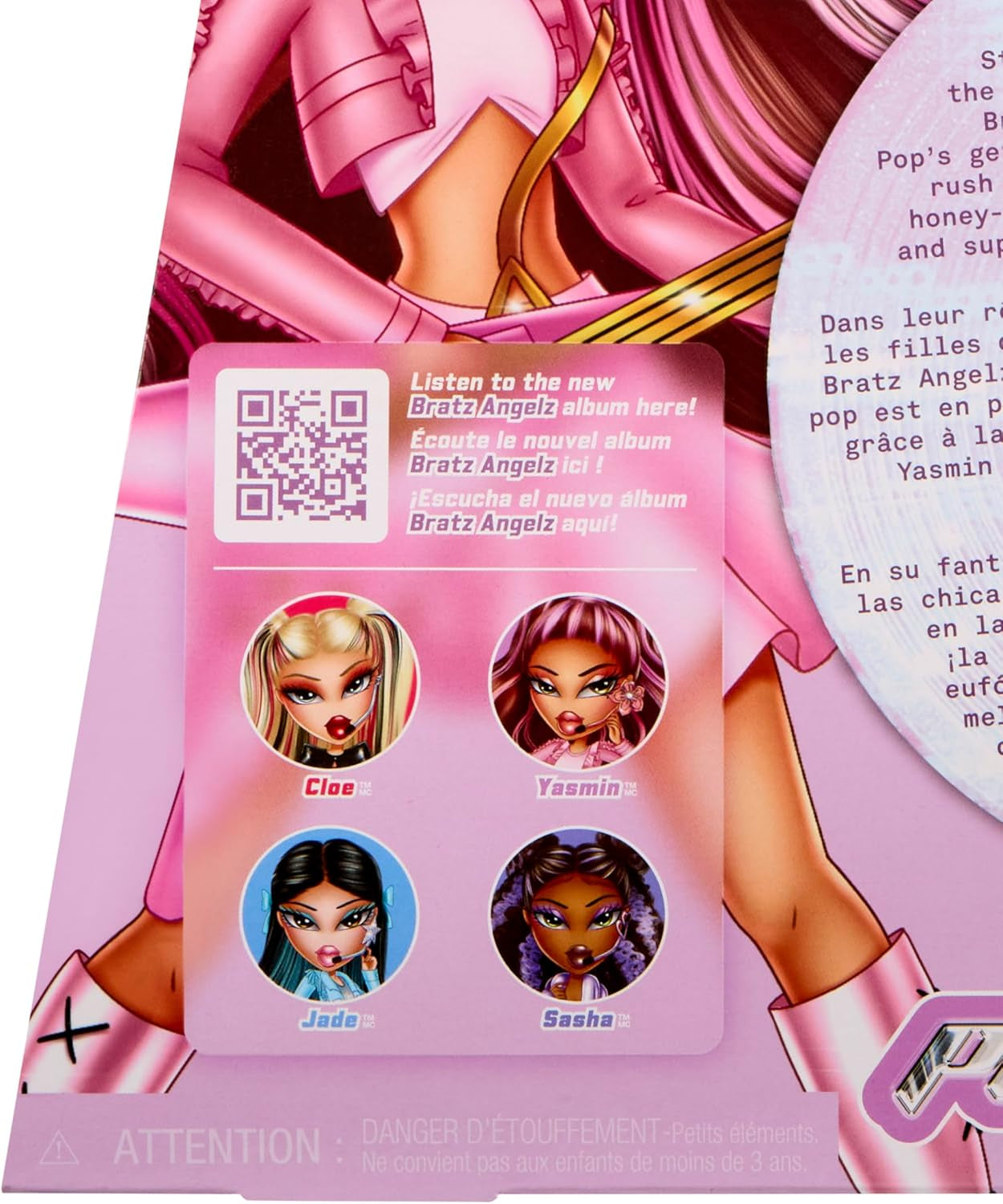 BRATZ Pop Starz Yasmin – Poupée mannequin avec breloque de collection, tenue et accessoires musicaux