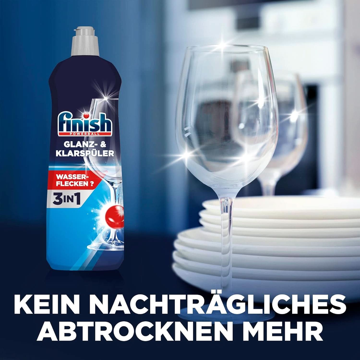 Finish Shine & Rinse Aid - Pour une vaisselle brillante et sèche sans taches d'eau - Megapack 800 ml (pack de 3) Naty Shop