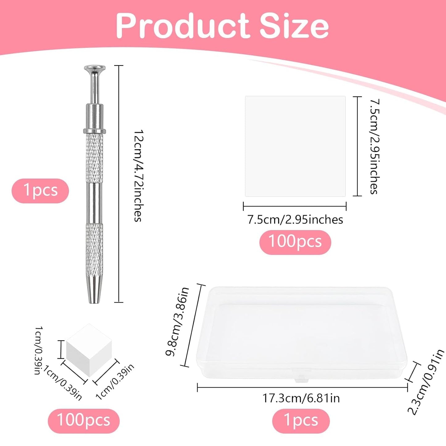 100 pièces de pinceaux à ongles sans latex, pinceaux à ongles ombrés, pinceaux à ongles avec pinces métalliques, 100 feuilles de papier Nailart, boîte d'emballage en papier, applicateur de pinceaux de manucure pour vernis à ongles Nailart