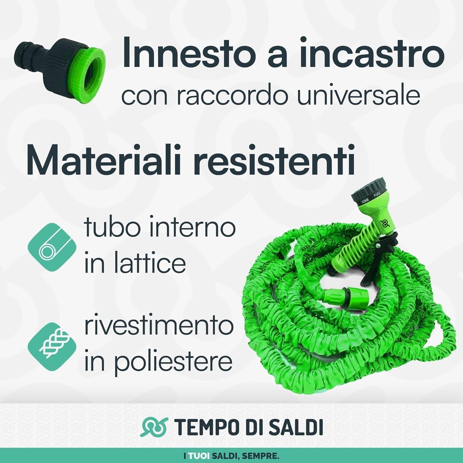 Tuyau d'arrosage extensible de 15 m avec 7 fonctions pour un nettoyage étanche