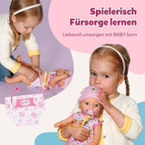 BABY Born Lena (Girl) - poupée 36 cm - 7 fonctions, y compris accessoires et matelas - Fonctionne entièrement sans piles - Convient aux petits enfants à partir de 1 an