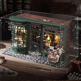Magic Shop Maison de poupée avec housse anti-poussière, kit de meubles miniatures à monter soi-même, échelle 1:24, cadeau créatif pour enfants et adolescents, cadeau d'anniversaire