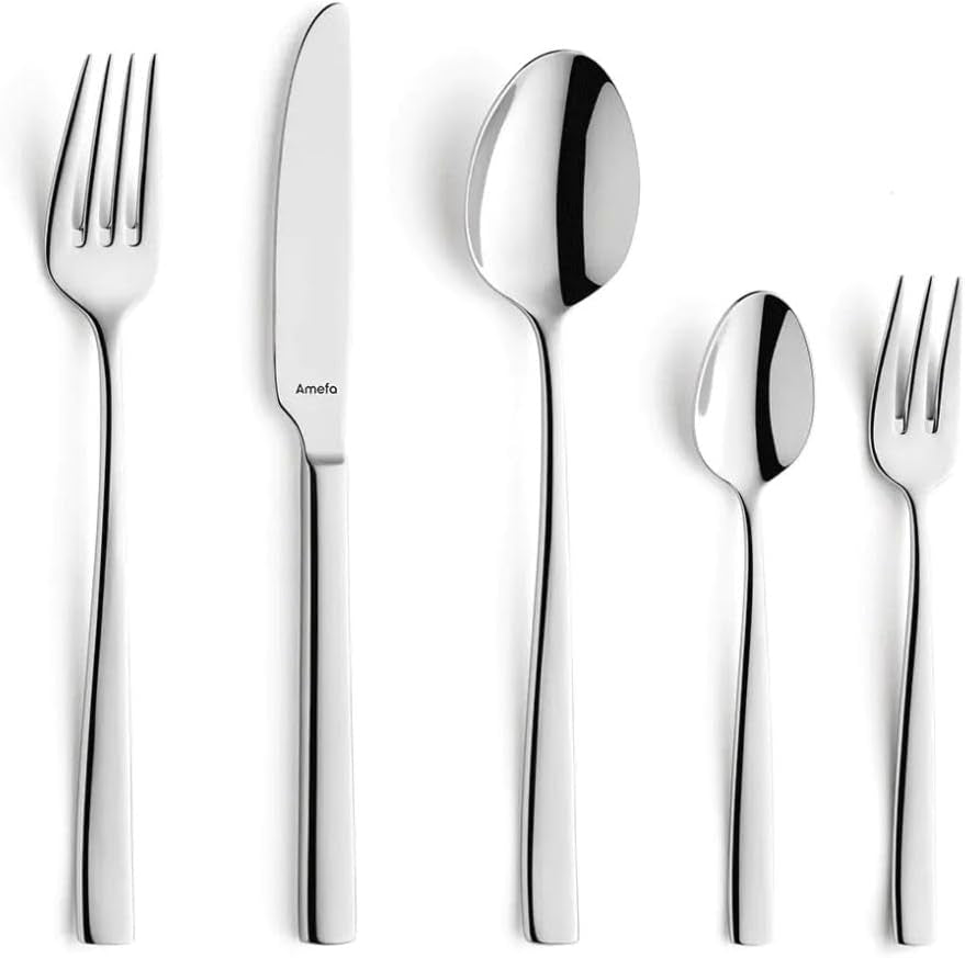 Amefa Satina Couverts en 60 pièces, pour 12 personnes, Safe Kitchen Naty Shop Fresh 30-Teilig