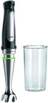 Braun Multiquick 7 MQ 7035X Stabmixer - Pürierstab Mit Abnehmbarem Edelstahl Mixfuß Mit Activeblade Technologie Zum Pürieren Der Härtesten Ingredient, Inkl. Ensemble de 3 pièces, 1000 watts, Schwarz Kitchen Naty Shop Schwarz Inkl. Mix-Messbecher