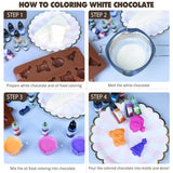 Farces à mélanger pour chocolat - 26 couleurs de colorants à base d'huile pour fondant, décoration de gâteaux, dos - Colorant alimentaire fluide pour beurre de cacao, crème au beurre, cuisine - 6Ml Je Naty Shop