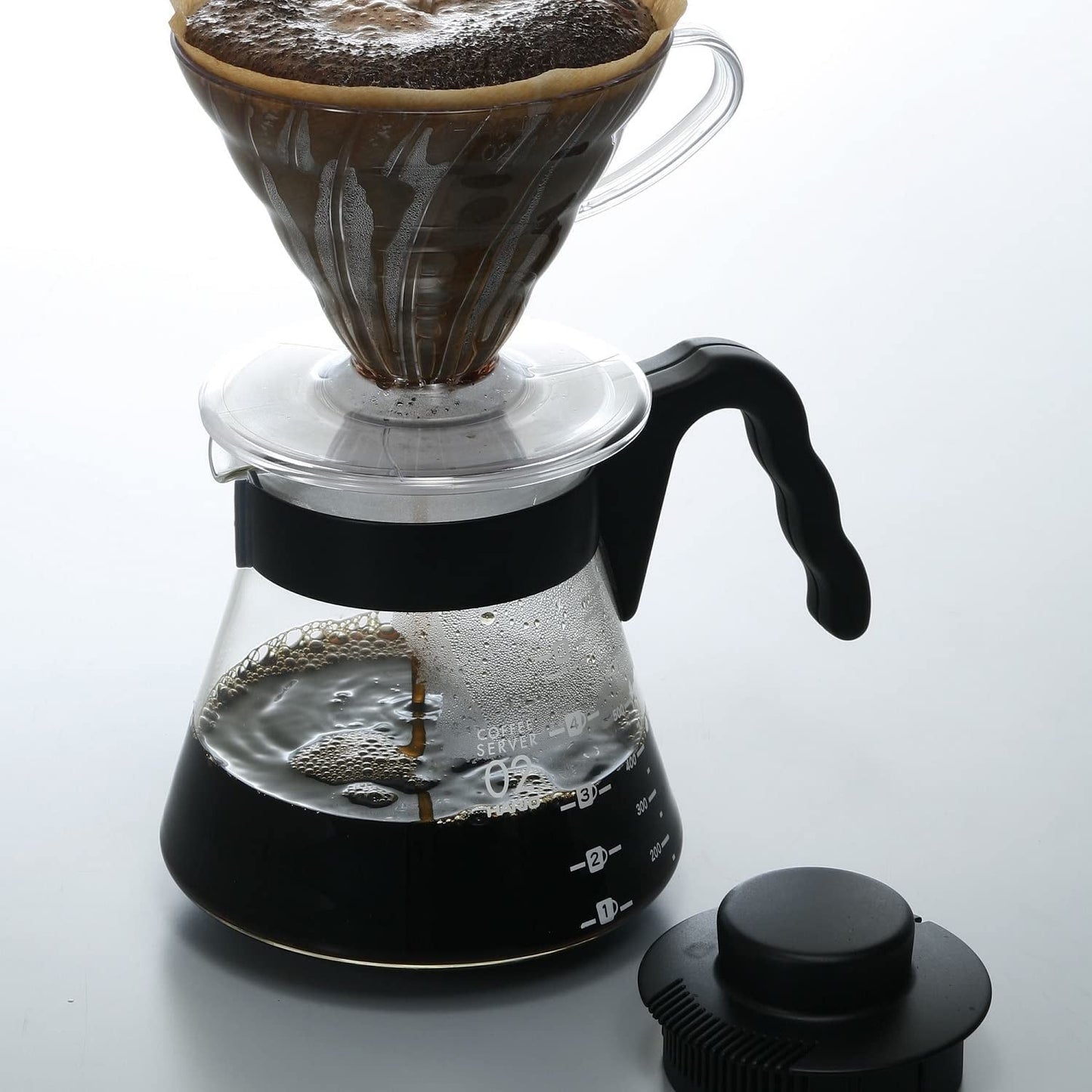 4977642019126 Carafe pour servir le café V60 700 ml VCS-02B, verre, incolore, 17,3 x 14,1 x 13 cm