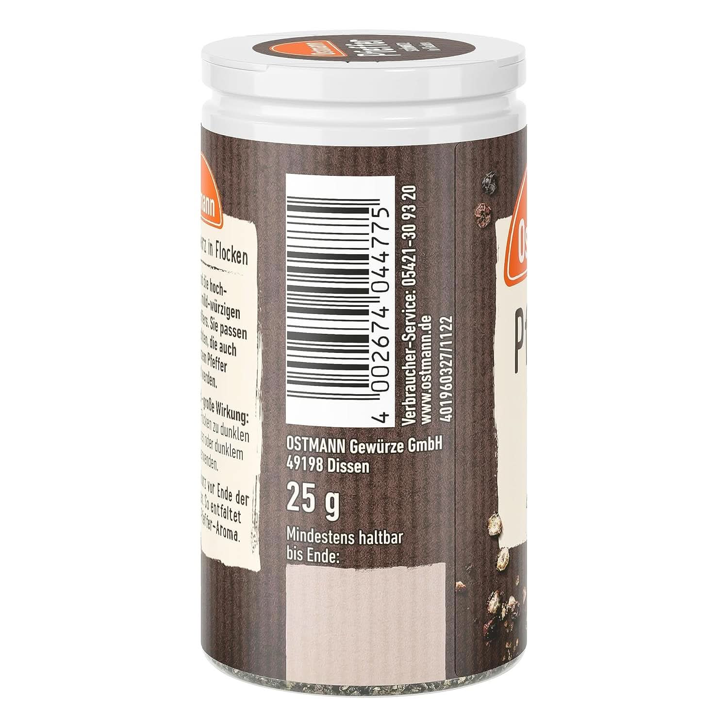 Ostmann - Flocons de poivre noir, 25 grammes Condimente Naty Shop