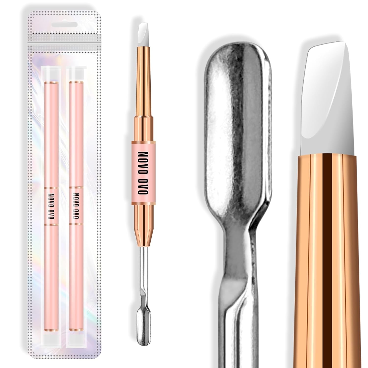 NOVO OVO 360 pièces facile à déchirer à presser sur feuille adhésive transparente double face pour nail art, emballage/stockage/pratique/accessoires, 30 pièces x 12 feuilles