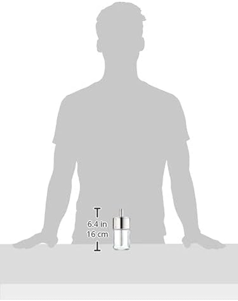 WMF Barista Sucrier 240 g, verre, distributeur de sucre, acier inoxydable poli Cromargan, idéal pour le sucre blanc/brun, le cacao ou comme shaker à épices