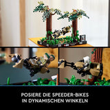 LEGO 75353 Star Wars Poursuite sur Endor - Ensemble diorama, Le retour du Jedi avec Luke Skywalker, la princesse Leia, le Scout Trooper et les Speeder Bikes, ensembles de construction du 40e anniversaire Besuche an LEGO-Store