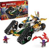 LEGO NINJAGO Ninja Team Combi Caterpillar 4 en 1 avec planeur, voiture de course et 2 motos et 6 figurines Cadeau pour garçons et filles Ninja Toy 71820 Jeux de construction Besuche den LEGO-Store Default Title