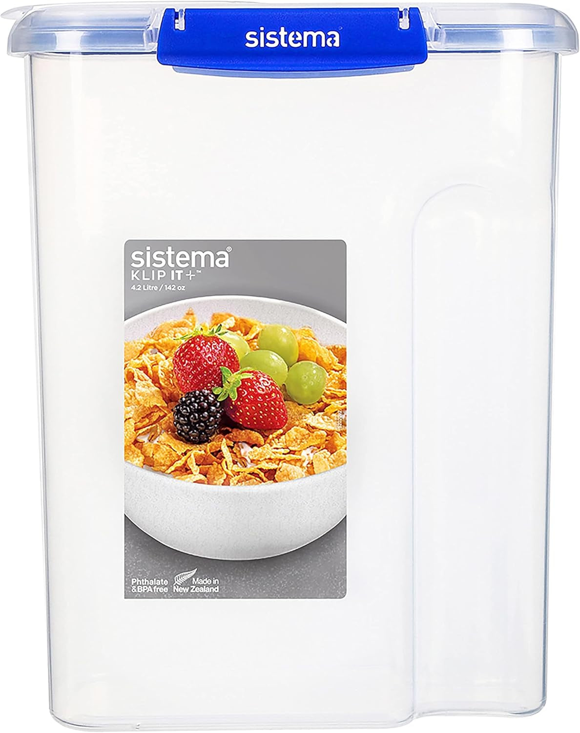 KLIP IT Plus système de bocaux pour conservation des aliments, rond | 300 ml l | bocaux de conservation hermétiques, empilables et hermétiques avec couvercles | convient au réfrigérateur/congélateur | sans BPA | 4 boîtes de conservation alimentaire Naty Shop 4,2 L